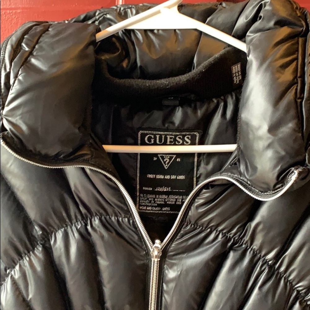 A black puffer jacket